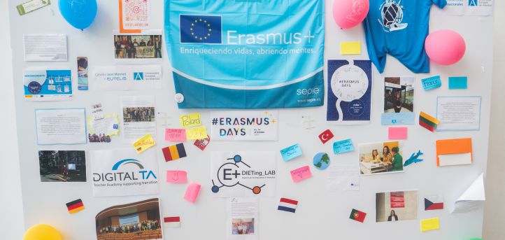 UNEATLANTICO celebra Erasmus Days com mural destacando as atividades da instituição
