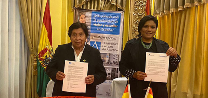 UNEATLANTICO e FUNIBER estabelecem acordo de cooperação com ANDECOP na Bolívia