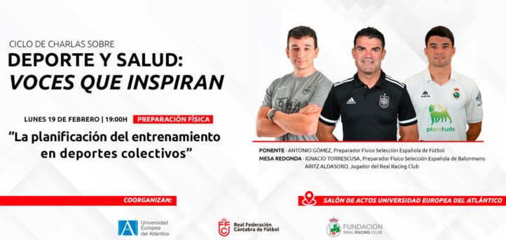 Antonio Gómez, Aldasoro e Ignacio Torrescusa estarão presentes na UNEATLANTICO para ministrar a primeira palestra “Esporte e saúde: vozes que inspiram”