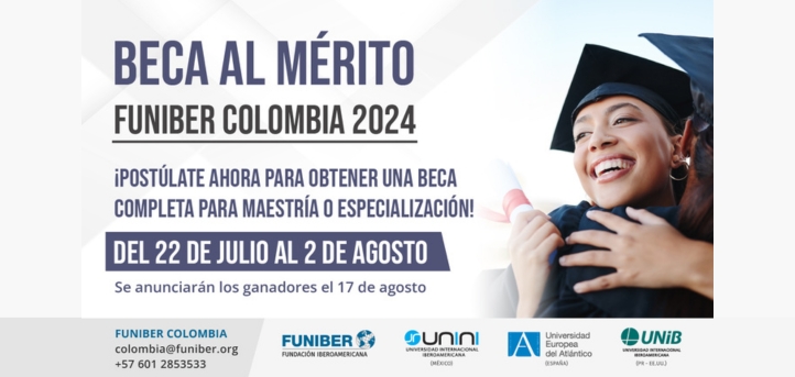 A Universidade Europeia do Atlântico apoia a convocatória para a Bolsa de Mérito FUNIBER 2024 na Colômbia