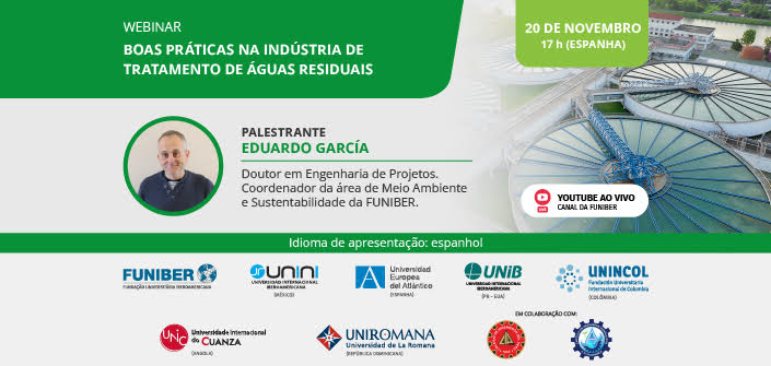 UNEATLANTICO organiza o webinar “Boas práticas na indústria de tratamento de águas residuais”