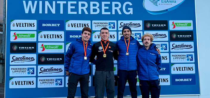 Adrián Rodríguez, professor da UNEATLANTICO, revalida o seu título de campeão espanhol de Skeleton.