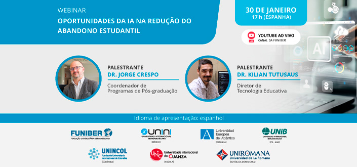 UNEATLANTICO organiza o webinar “Oportunidades da IA na redução do abandono estudantil”