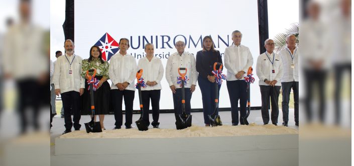 Rubén Calderón, reitor da UNEATLANTICO, presente no primeiro picazo do Centro Gastronômico Internacional da Universidade de La Romana