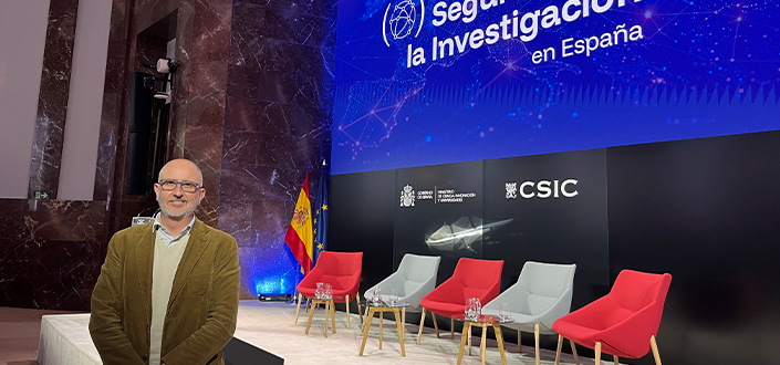 Juan Luis Martín, Vice-Reitor de Investigação e Transferência de Conhecimento, representa a UNEATLANTICO na 1a Jornada de Segurança na Investigação em Espanha